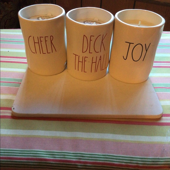 Rae Dunn holiday candles